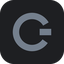 The tray icon, grey